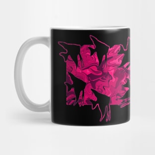 Currents Liquid Abstract Pink Angelfish Silhouette Mug